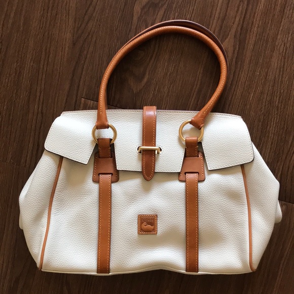 Dooney & Bourke Handbags - Dooney Bourke Pebble Leather Tab Collar Satchel
